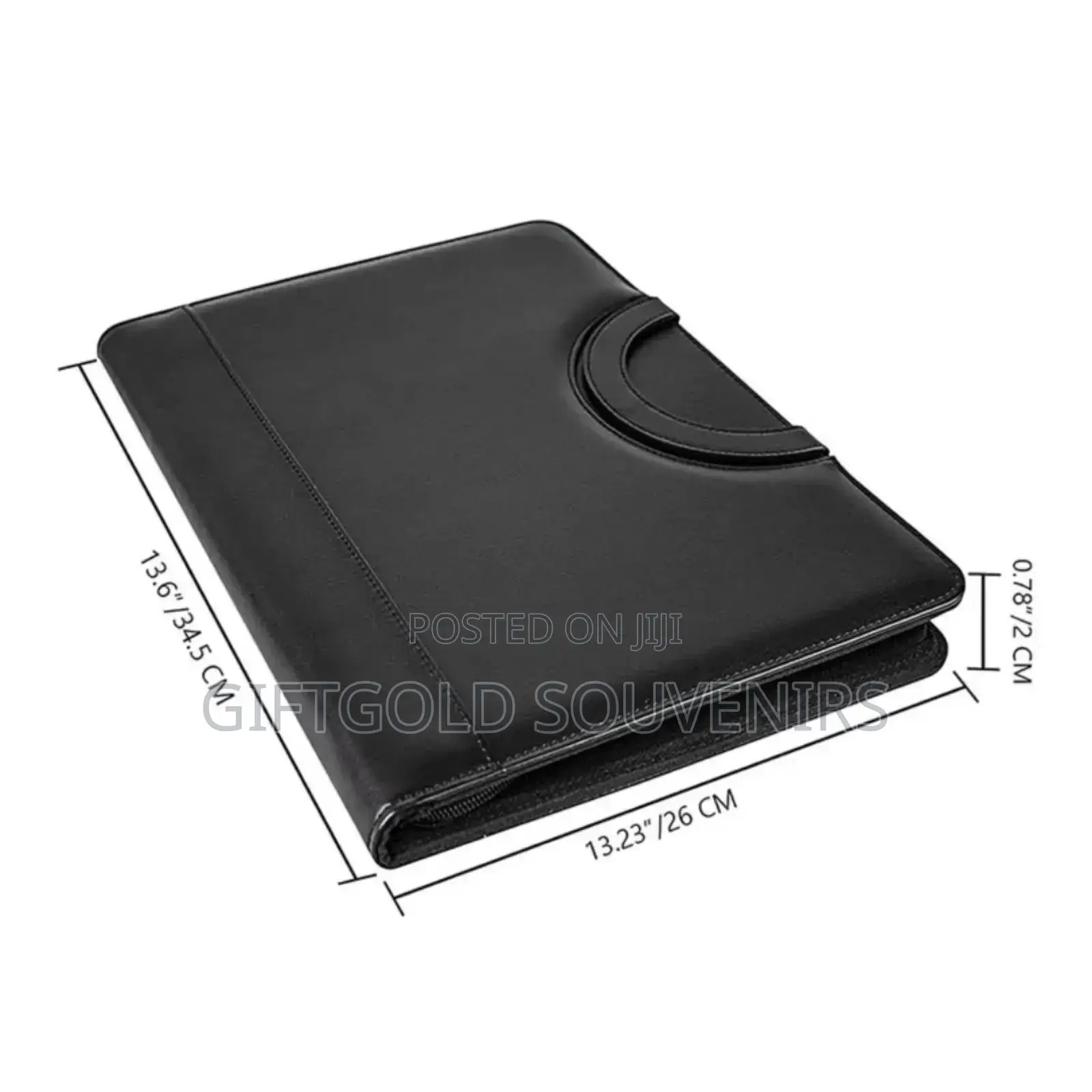 A4 Leather Multi-Pocket Document Folder With Calculator