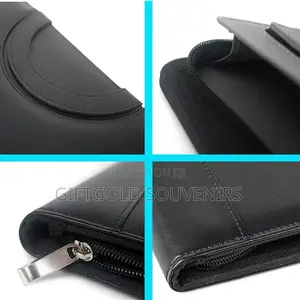 A4 Leather Multi-Pocket Document Folder With Calculator