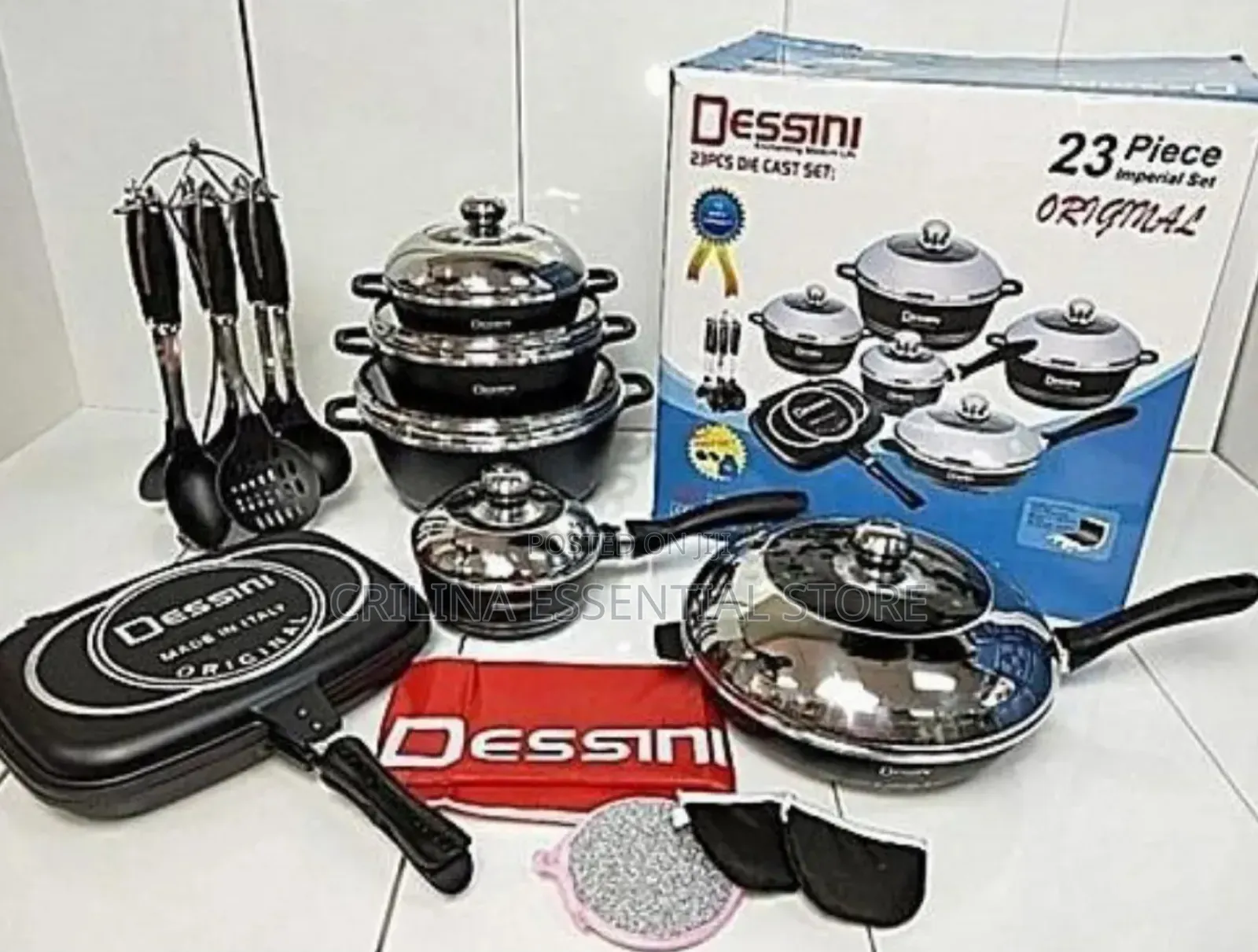 23pcs Dessini Home, Hotel, Resturant Non Stick Cookware Set