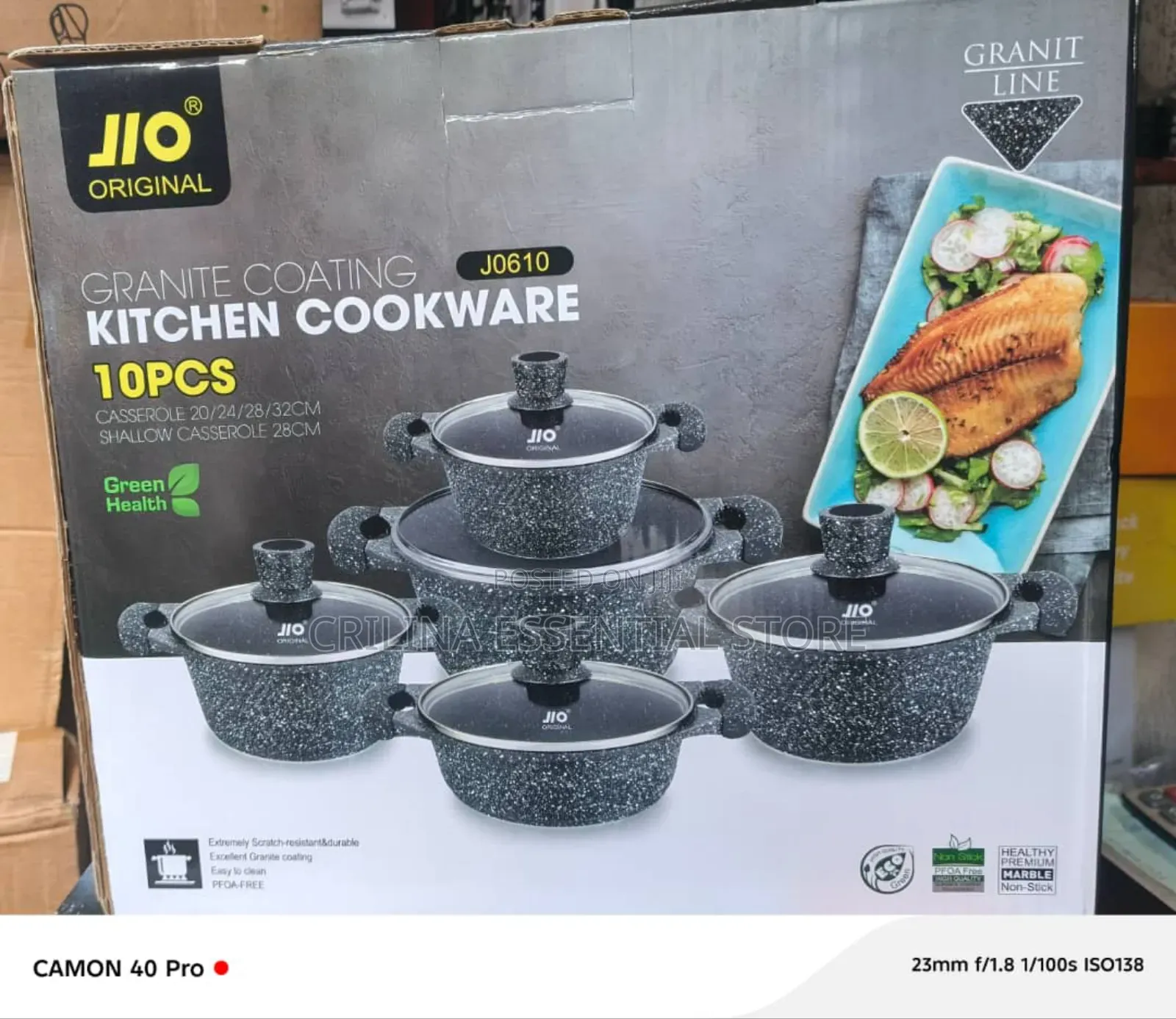 Jio 10pcs Granite Coating Kitchen Cookware