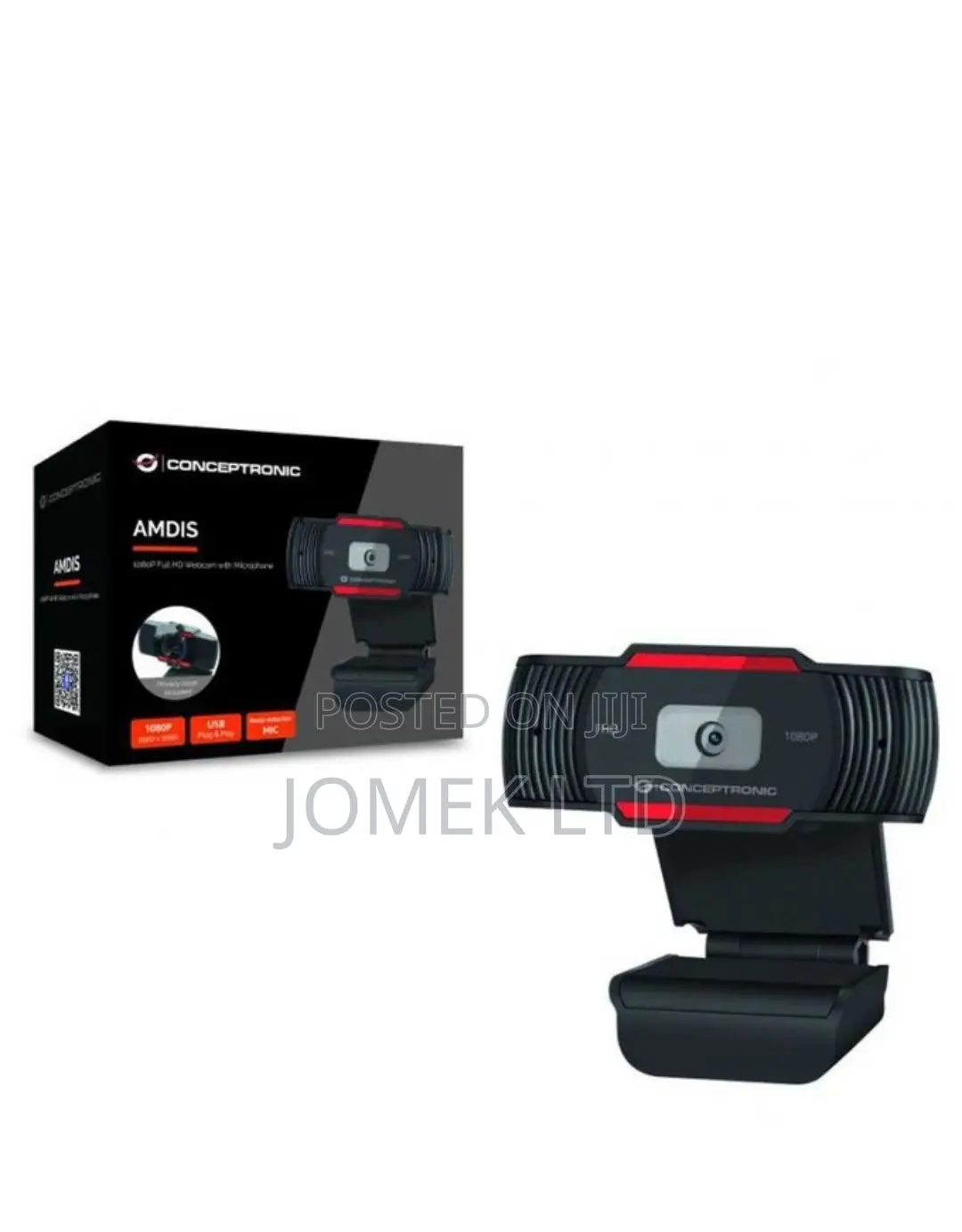 Conceptronic Amdis 1080p Full Hd Webcam With Microphone