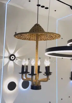 Industrial Style Bar Chandelier Wooden Crafted Chandelier