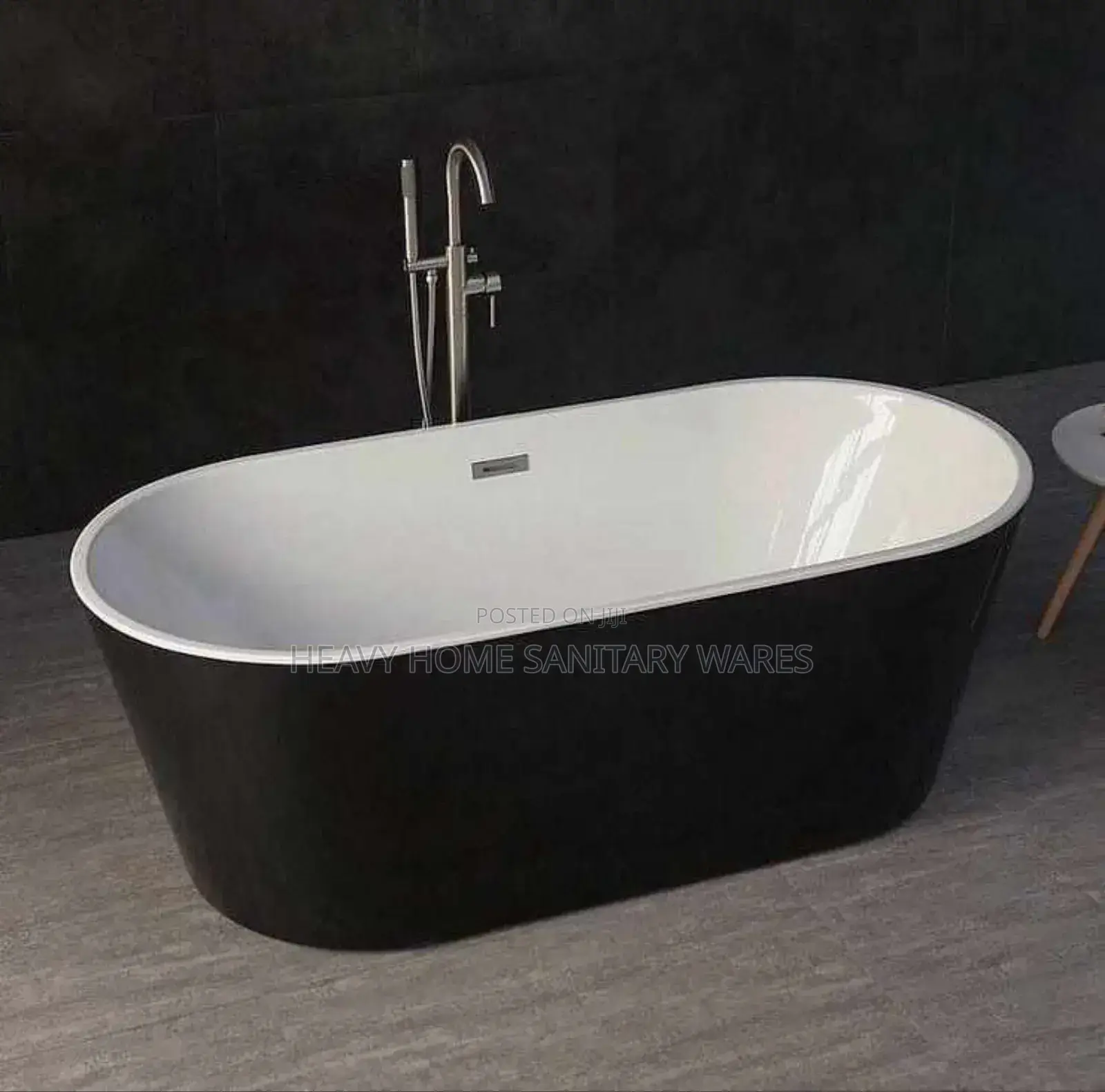 Black Acrylic Bathtub