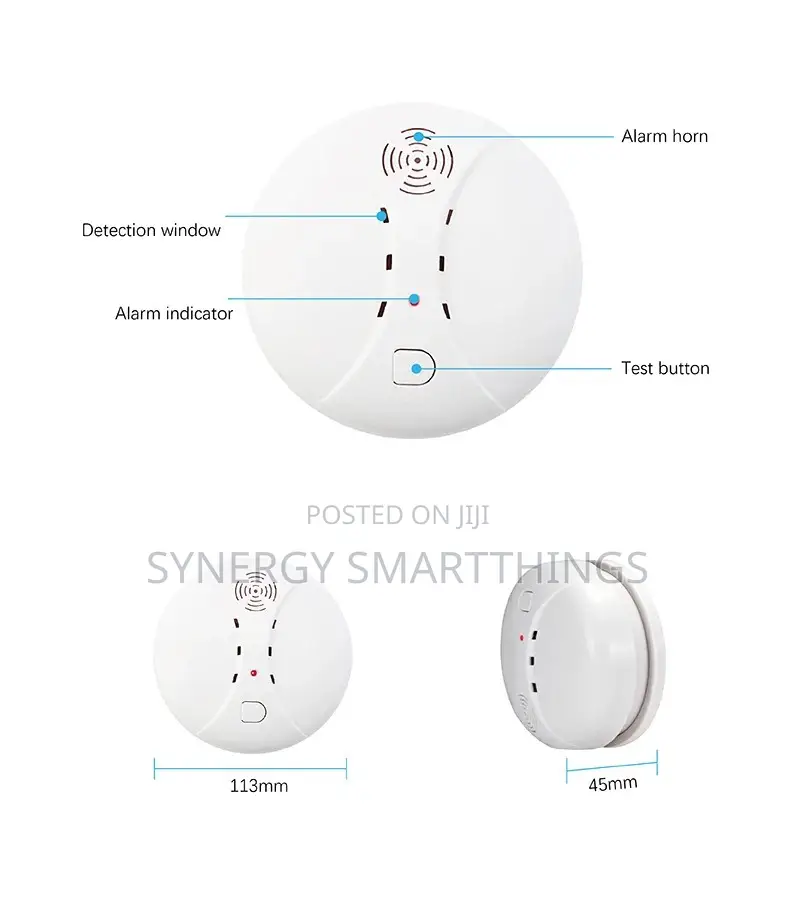 Smart Rf Smoke Detector Connected to Alarm System