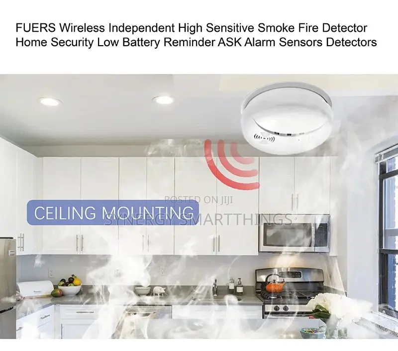 Smart Rf Smoke Detector Connected to Alarm System
