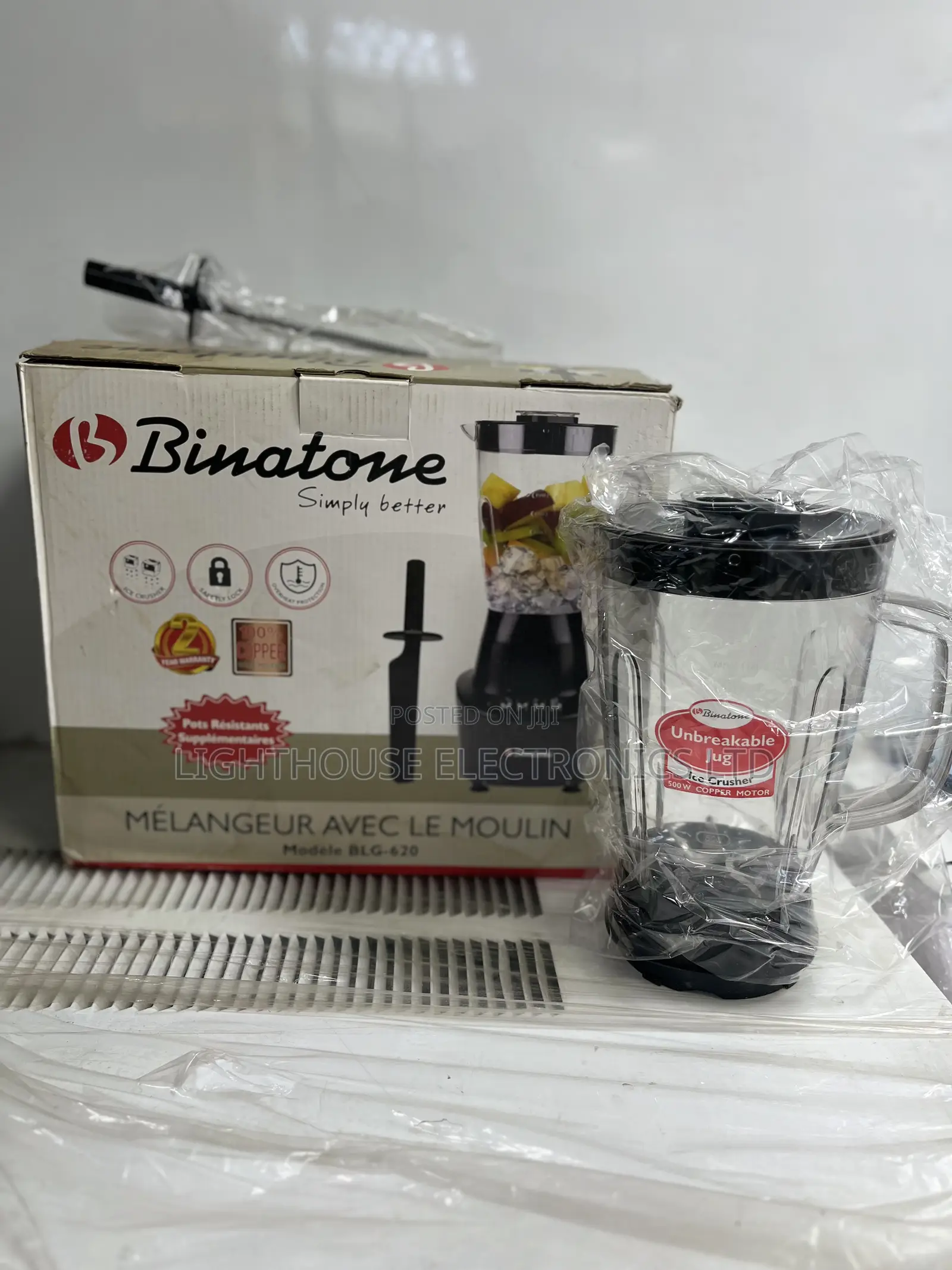 Binatone Blender With Grinder Blg-620 500w