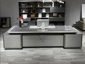 Luxury L-Shaped Executive Office Desk – Modern Wooden Director Table