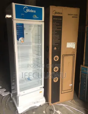 Original Midea 350litters Showcase Glass Fridge (100%Copper)