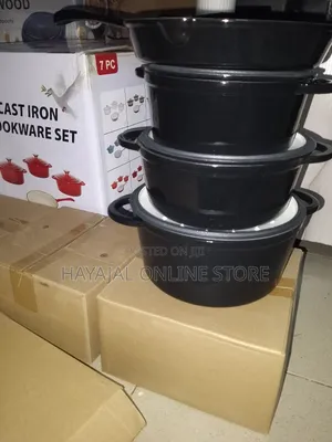 4 Set(7 Pieces) Enameled Cast Iron Set
