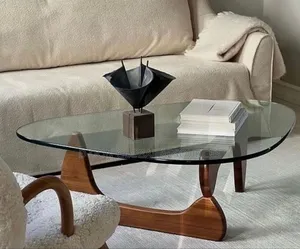 Wooden Centre Table With Glass Top