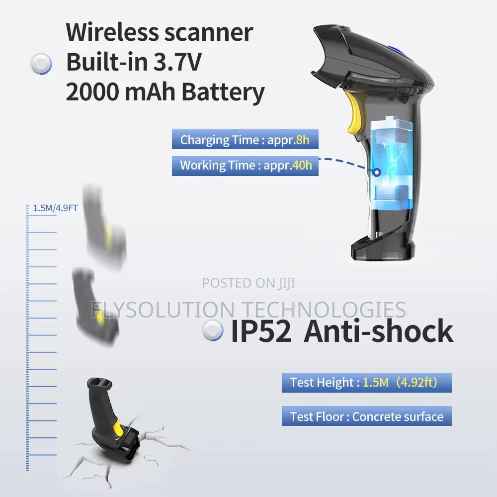 X-9101c Supermarket Wireless 2.4g Qr Code Handheld 2d Barcode Scanner