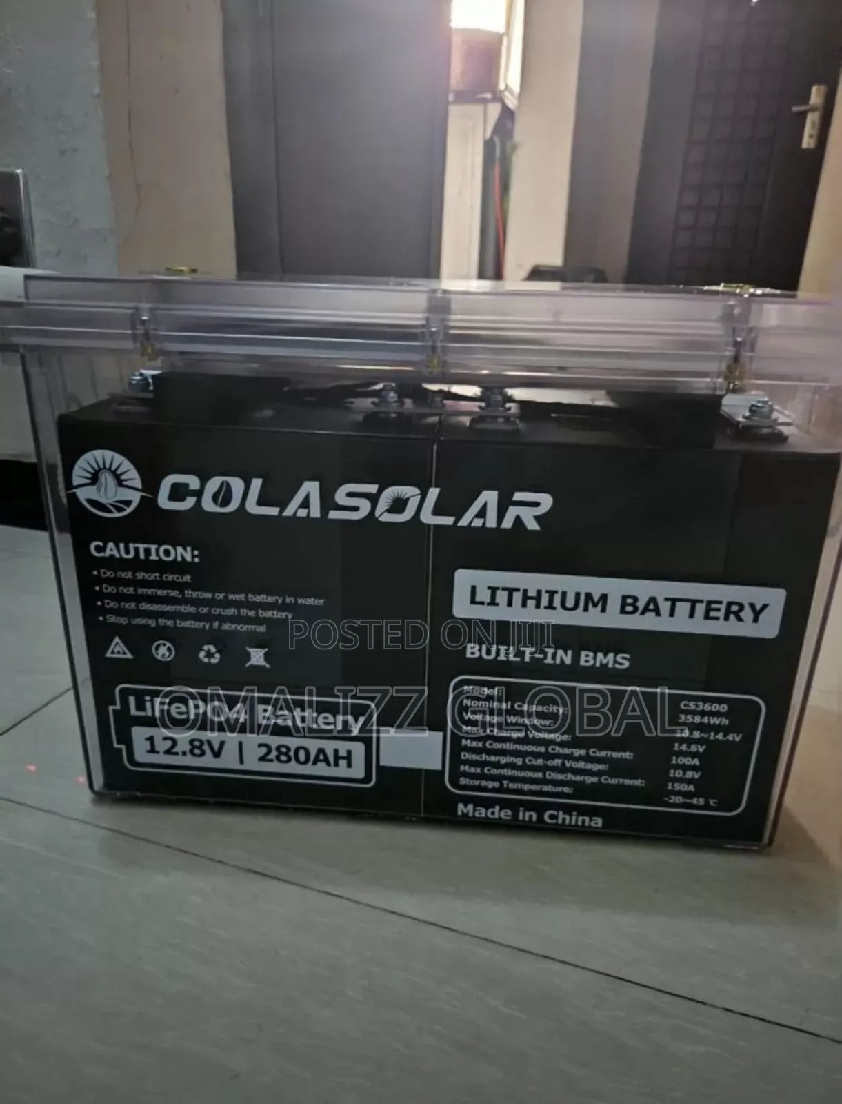Colasolar Lithium Battery 280a Transparent