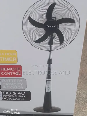 Century Rechargeable Fan 18inches Black Color