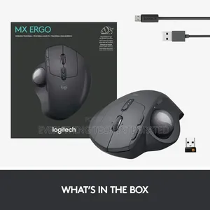 Logitech Mx Ergo Wireless Trackball Mouse, Ergonomic Desig