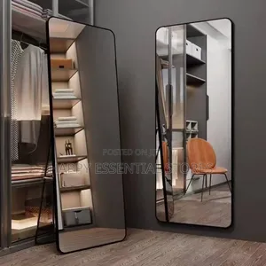High Quality Standing/Wall Mirror 
Available in Black and Gold