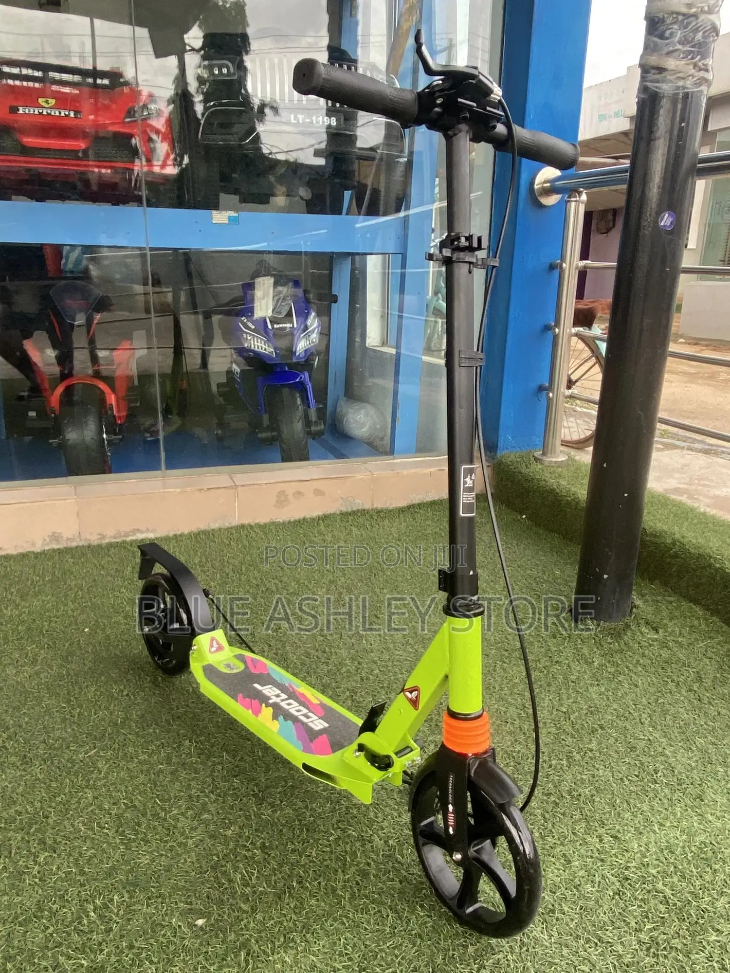 Foldable Kick Scooter for Adults and Teens Green