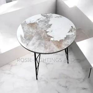 3 Leg Marble Top Side Stool (Metal Base Support)