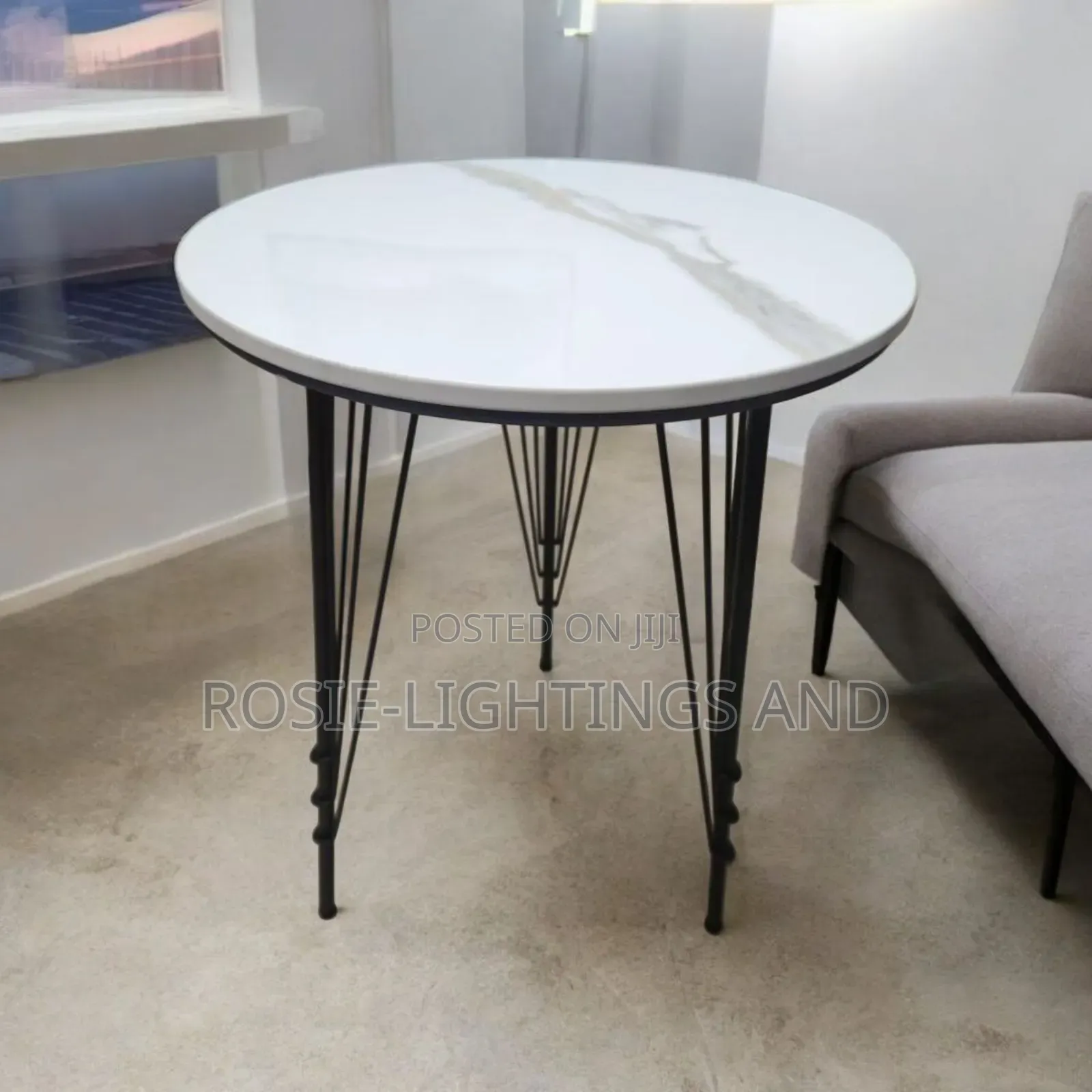 Marble Top Side Stool Table