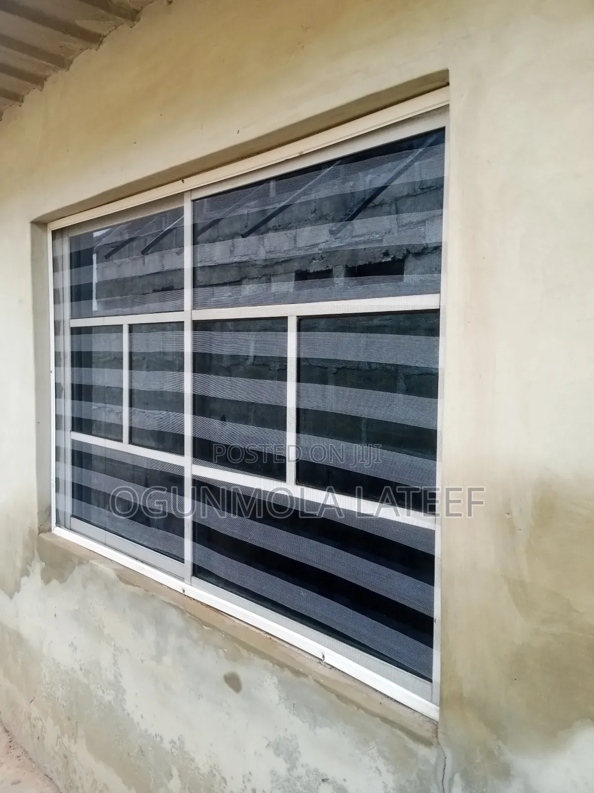 White Sliding Window With Net