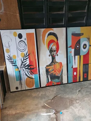 3pcs Abstract Ethnic African Wall