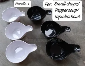 6pcs Small Chops, Asun, Salad, Tapioca, Pepper Soup Unbreakable Plate