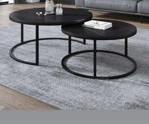 Marble Top Center Table With 1 Side Table Is Available as Seen