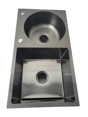 Black Double Bowl Sink