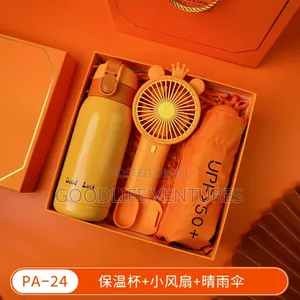 Gift Set Flask/Fan/ Umbrella