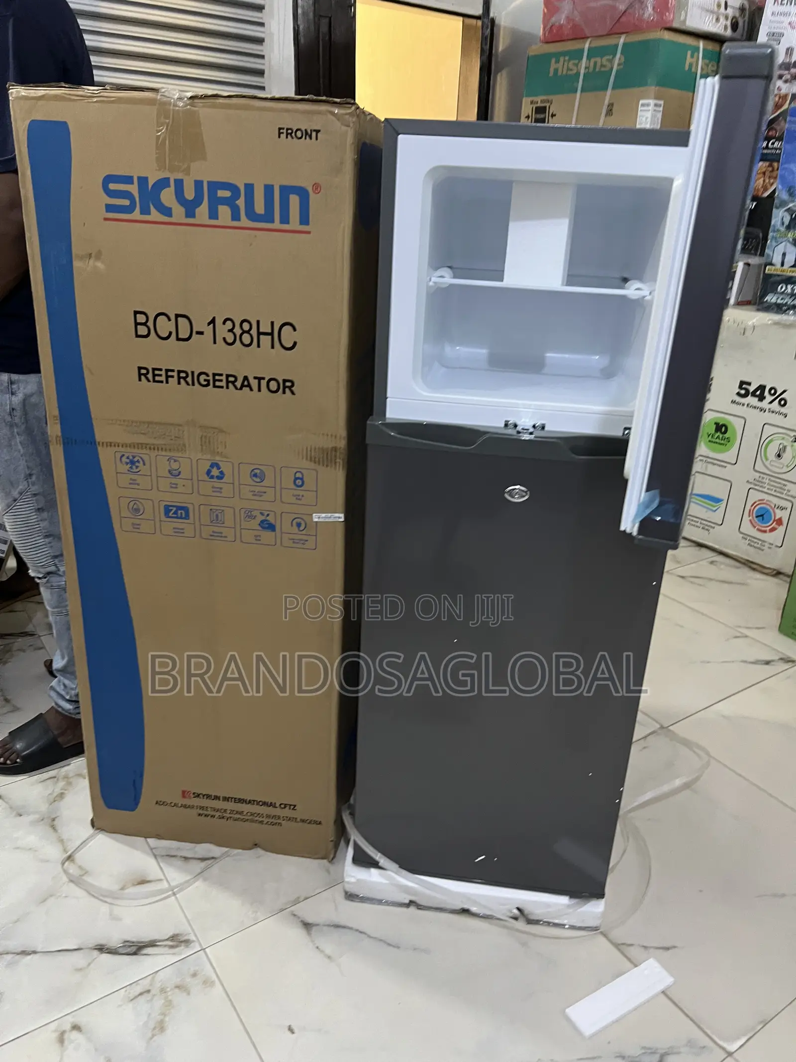 Brand New Skyrun Refrigerator 138l – Double Door, Compact Durable