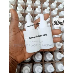 30ml White Flat Neck Dropper Bottle