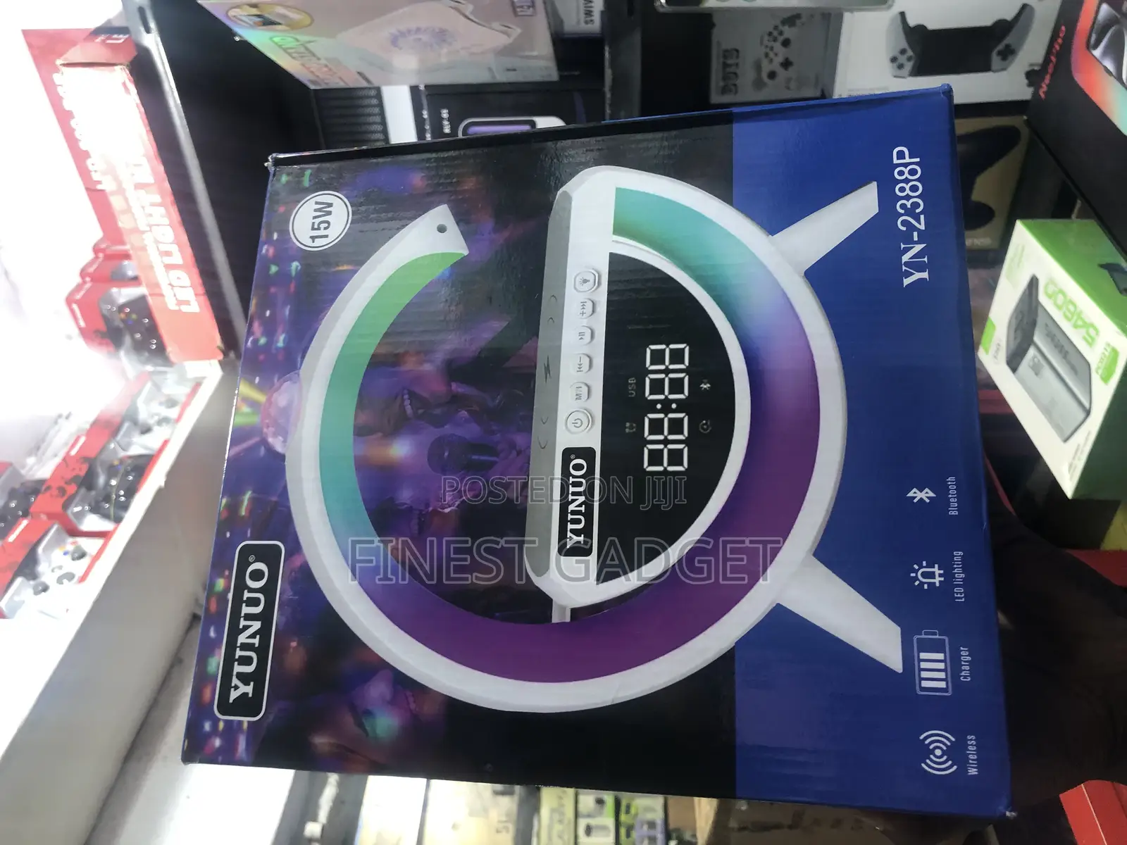Multifunction Led Lamp, Clock, Wireless Charger, Bluetooth Speaker