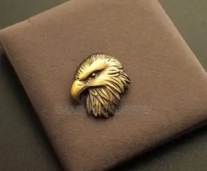 1pc Vintage Style 3d Eagle Head Hand-Polished