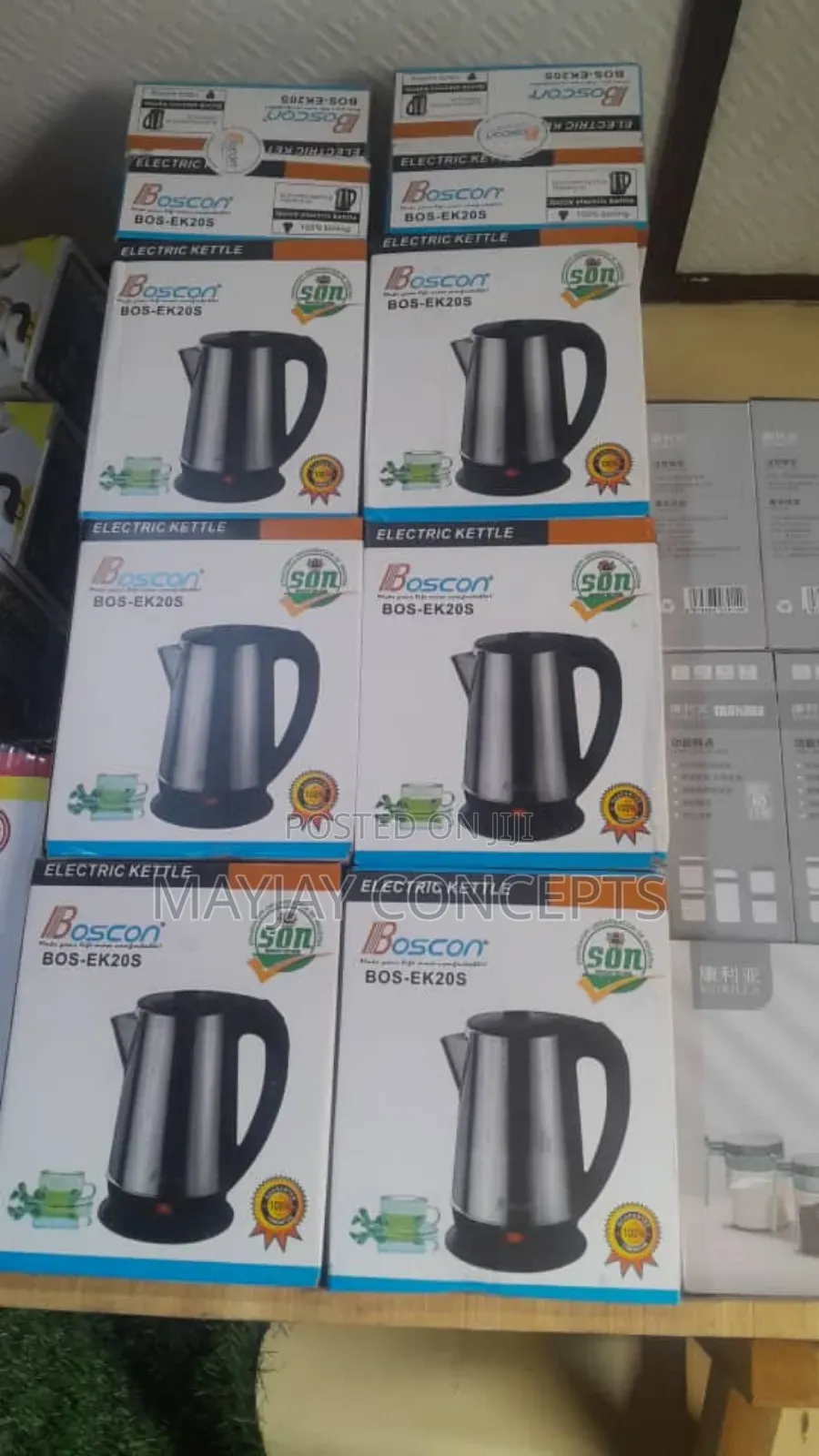 Boscon Electric Stainless Jug/Kettle - 1.8litres - 1350watts