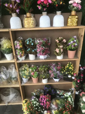 Artificial Flower and Pot Set