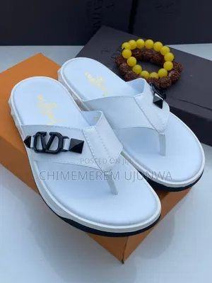 Pure White Valentino Slippers