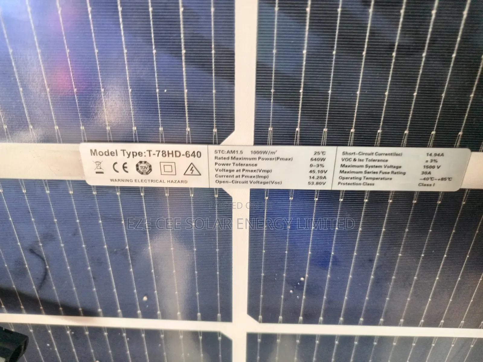 640watts Mono Crystaline Panel