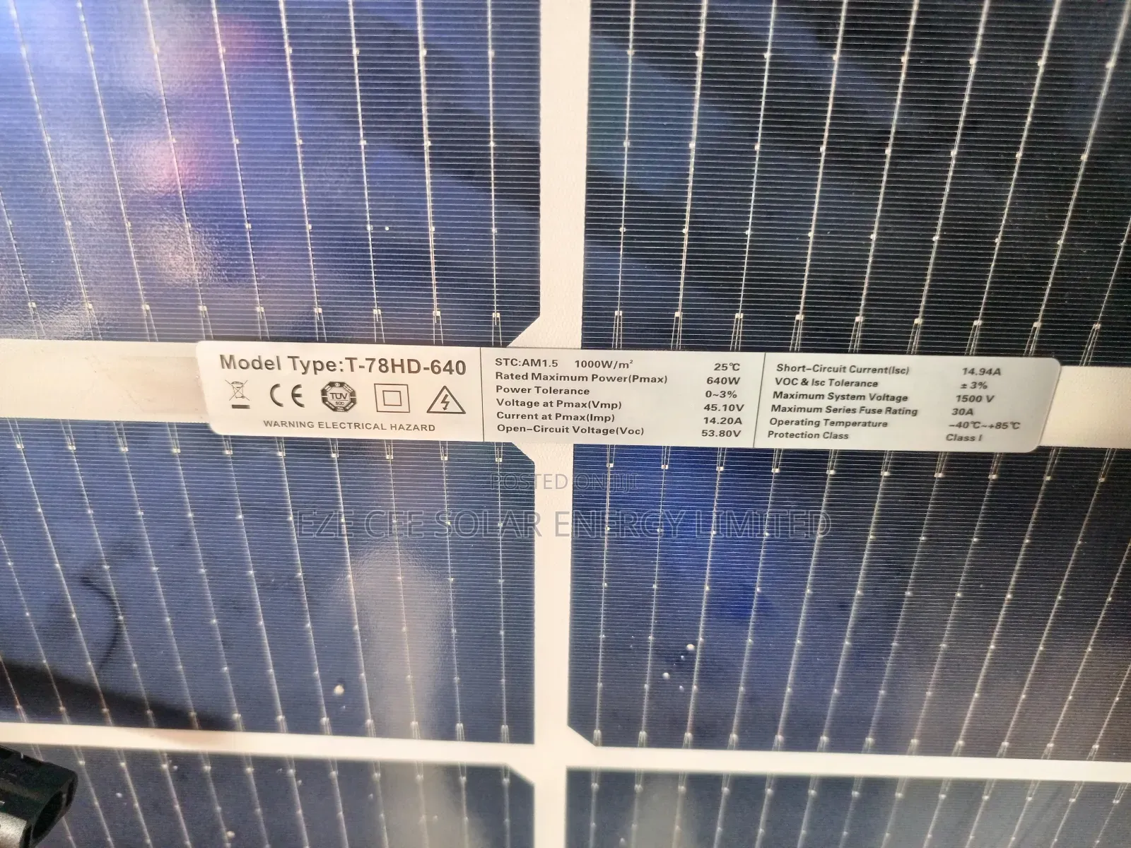 640watts Mono Crystaline Panel