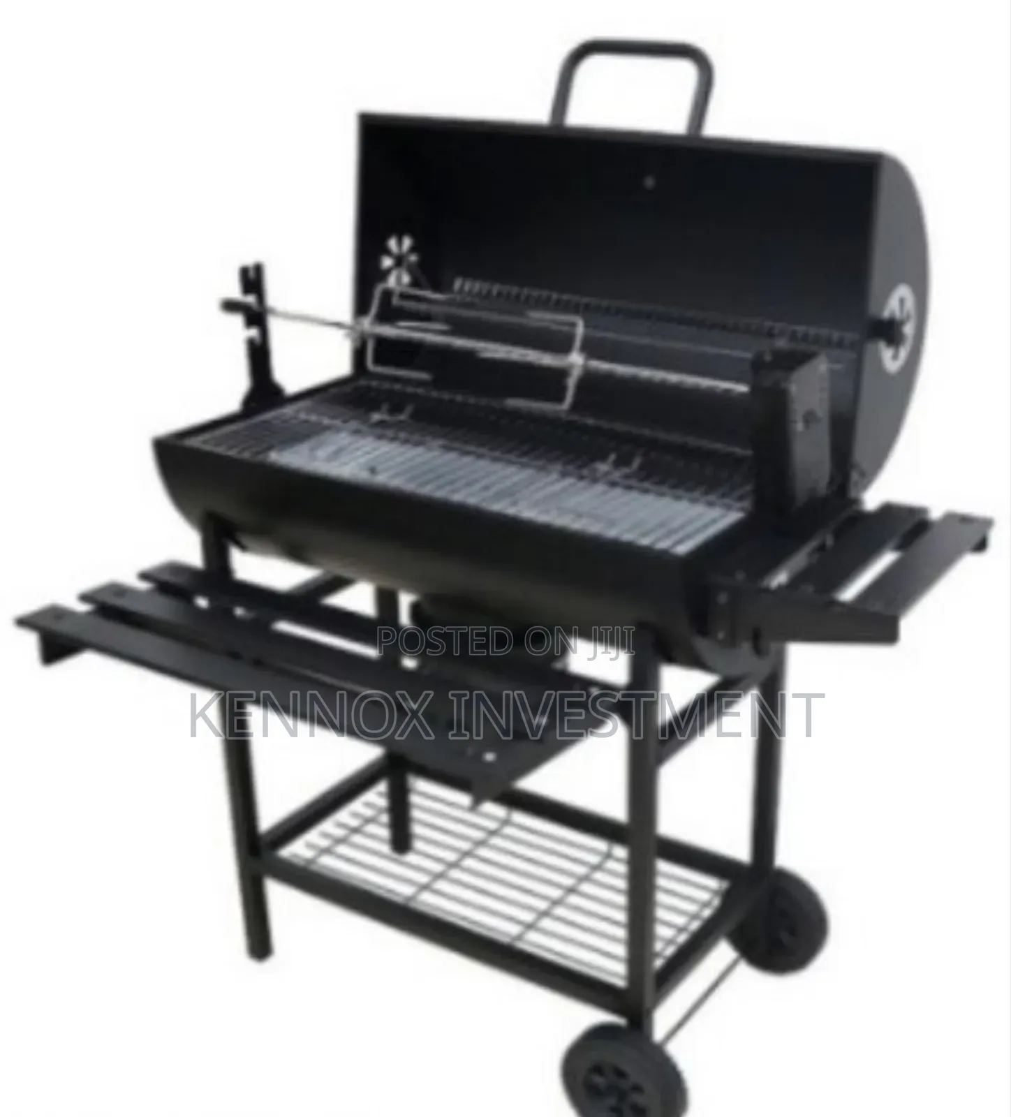 Durable Charcoal Barbecue With Chicken Roaster.