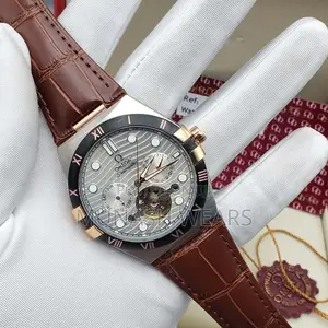 Omega Leather Strap Wristwatch