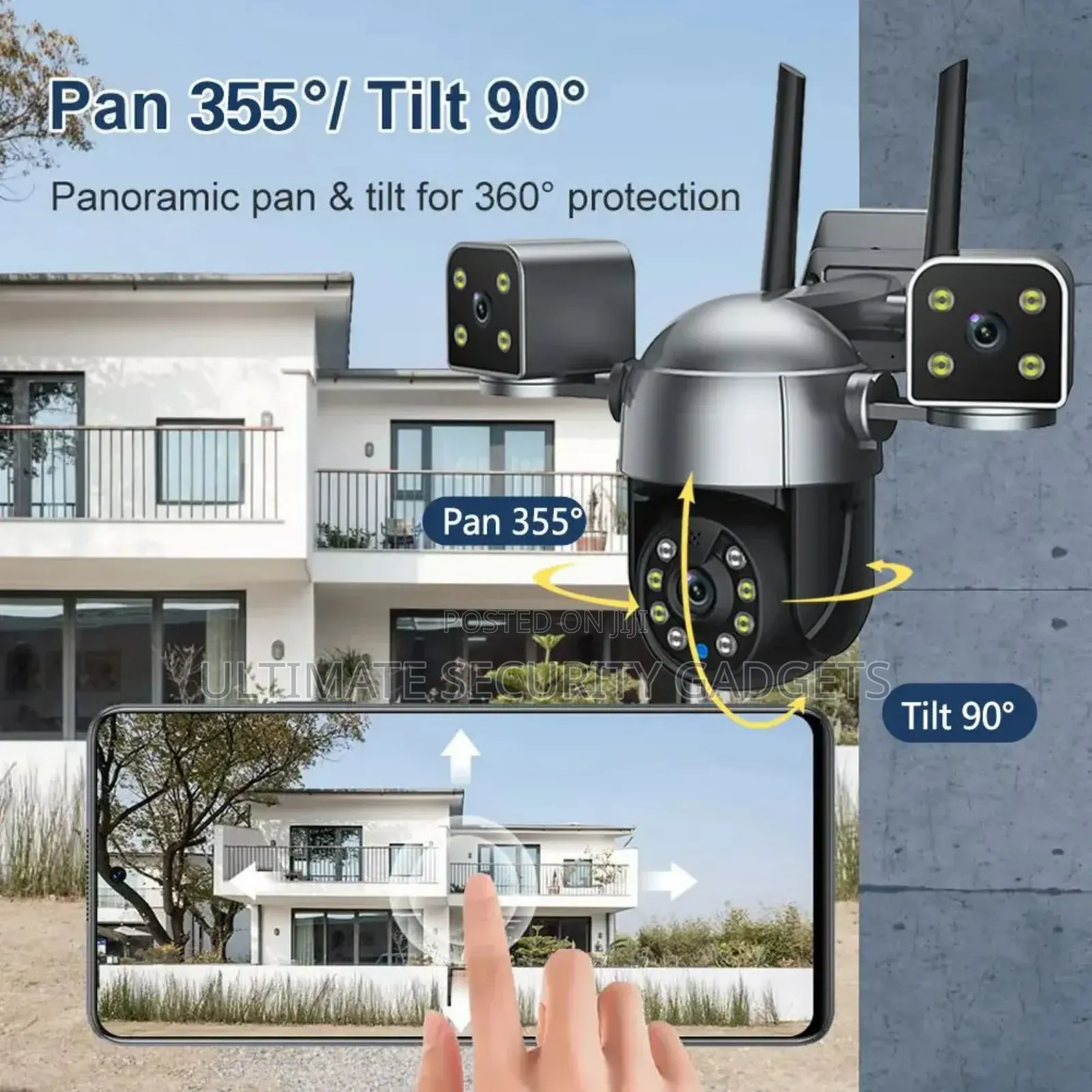 Three Lenses Wifi PTZ Speed Dome Waterproof Camera(12mp)