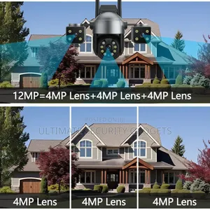 Three Lenses Wifi PTZ Speed Dome Waterproof Camera(12mp)