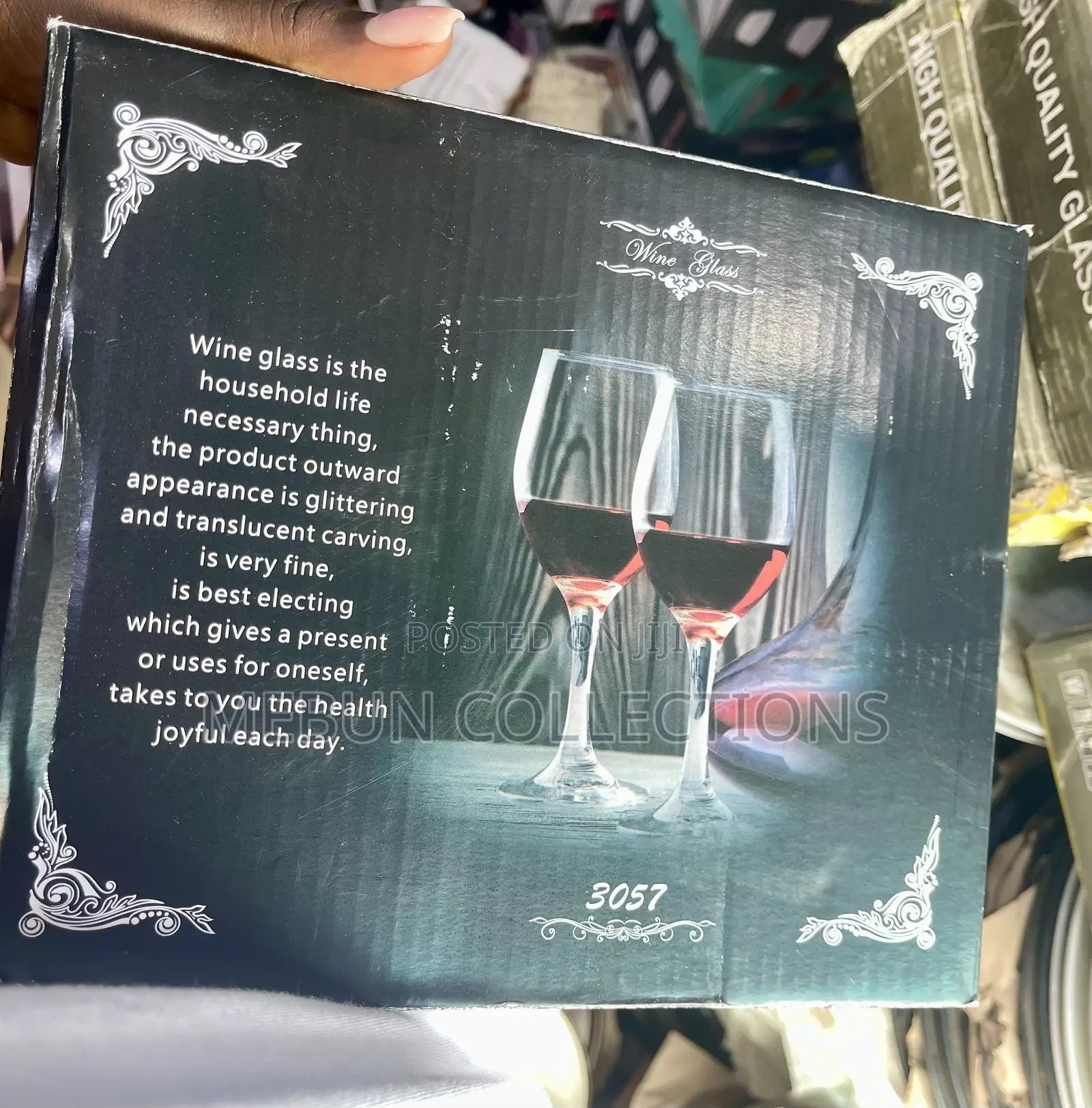 Gold Plated Wine Glassware 6pcs Pack