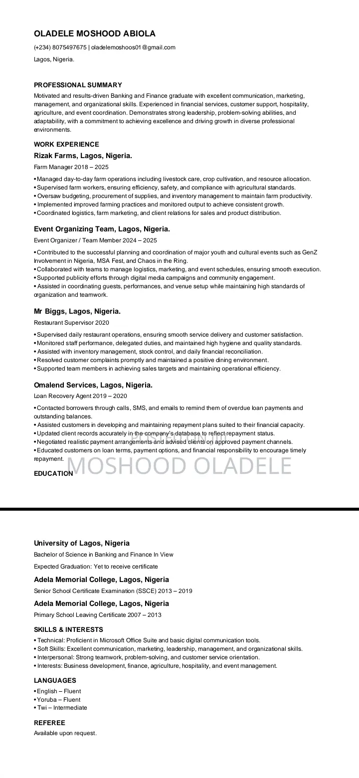 Growth Officers (Ikeja Area Only