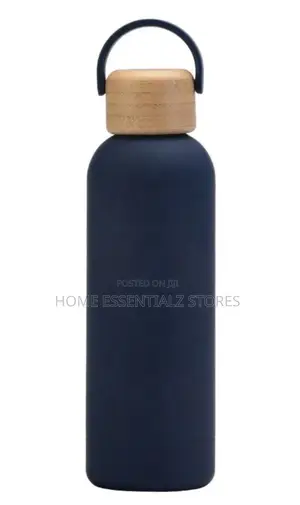 Double Wall Vacuum Flask With Bamboo Cap Leak Proof - 500ml
