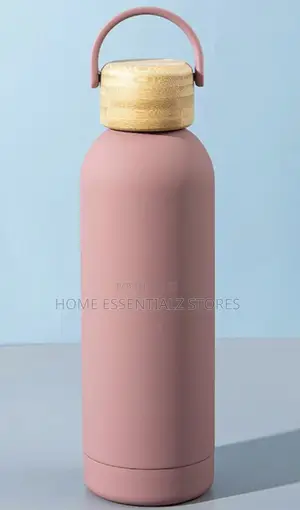 Double Wall Vacuum Flask With Bamboo Cap Leak Proof - 500ml