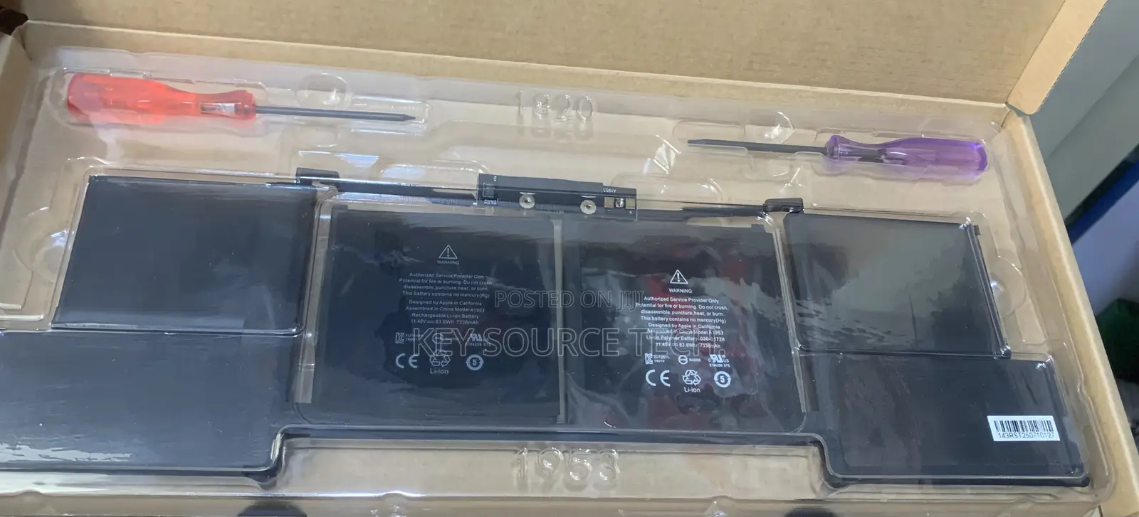 Apple A1953 / A1990 for Macbookpro "2019 15 Inch" Battery ( ORIGINAL)