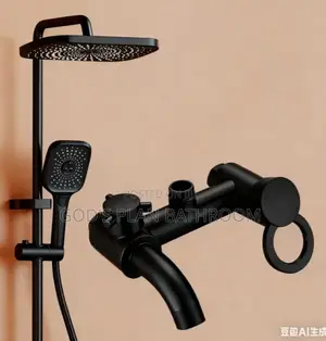 Black Executive Standing Shower Black