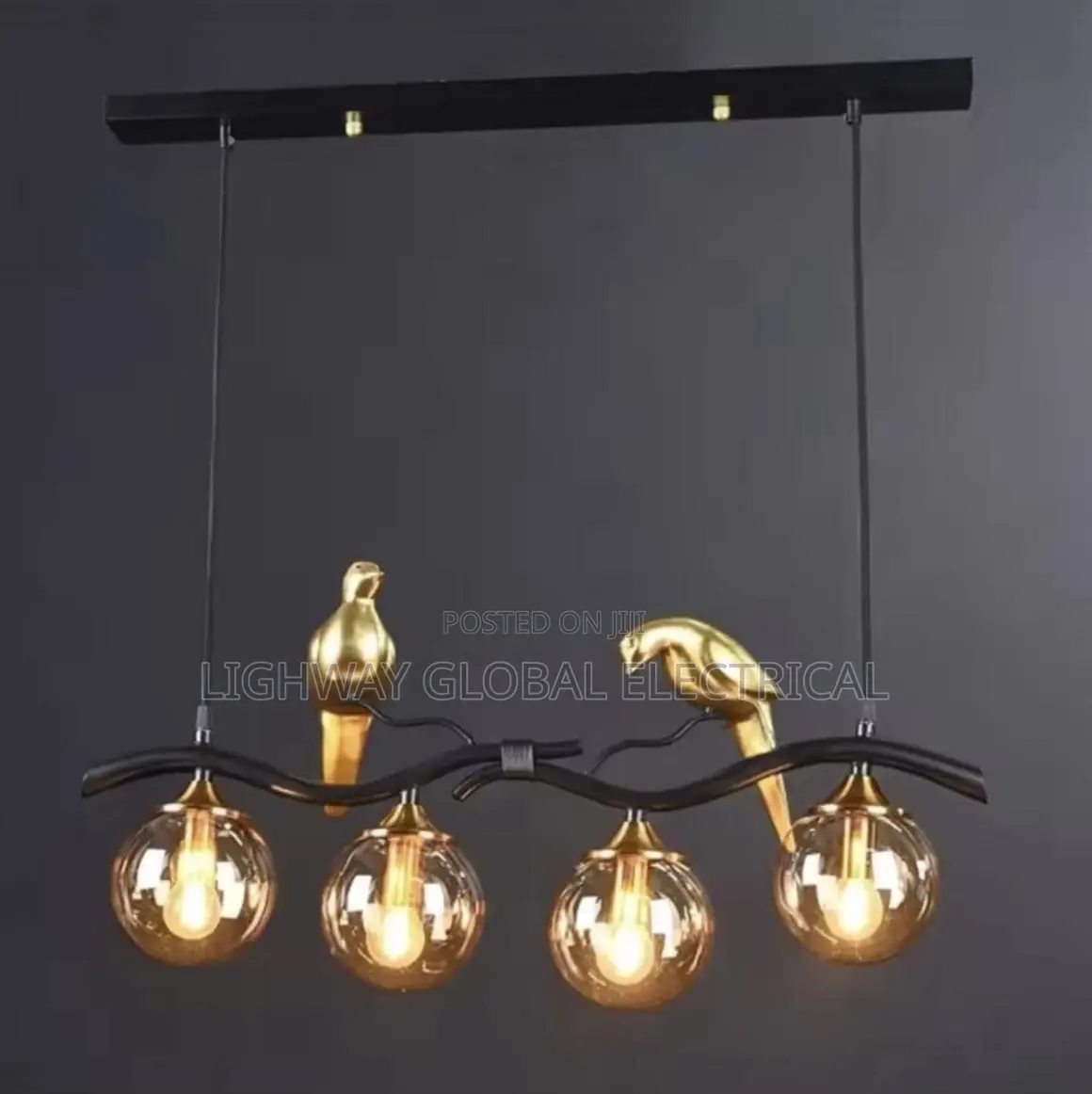 Creative Bird Glass Pendant Chandelier