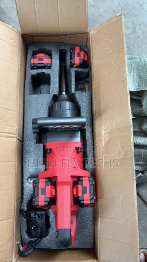 Battery Powered Impact Wrench With Four Batteries