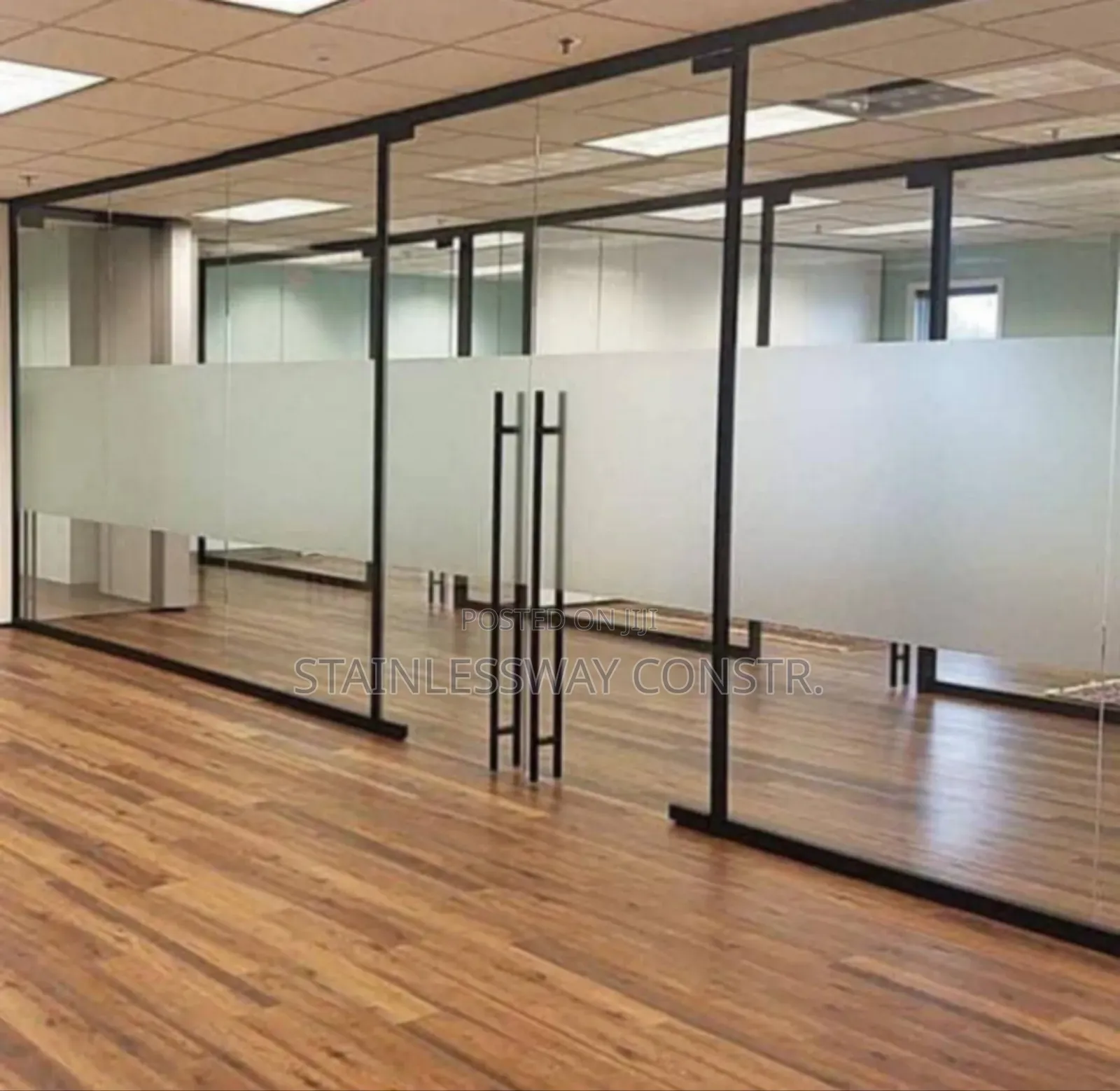 Office Sparkling Black Partition